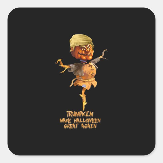 Trumpkin Make Halloween Great Again Square Sticker (Front)