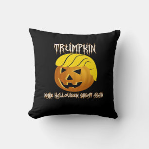 Trumpkin Make Halloween Great Again  Throw Pillow
