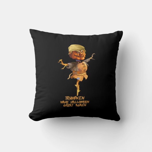 Trumpkin Make Halloween Great Again Throw Pillow (Front)