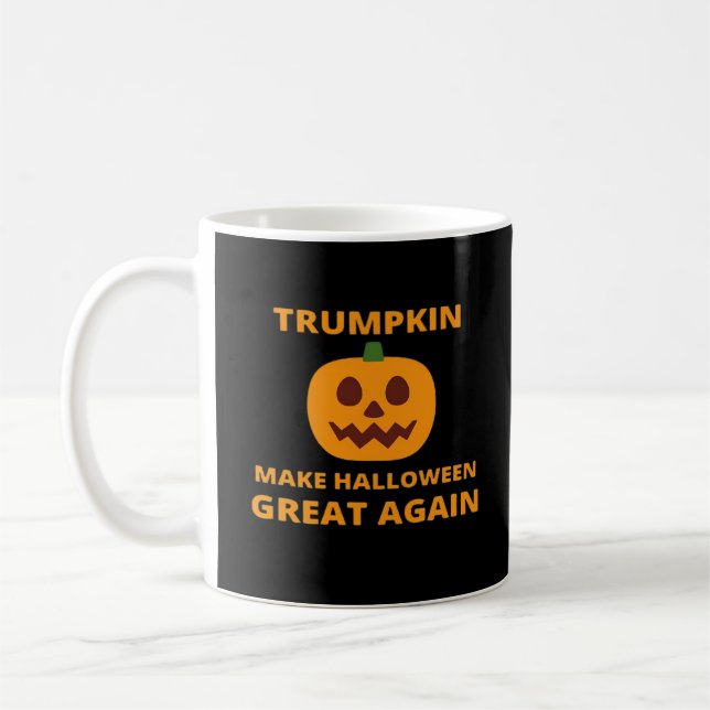 Trumpkin Make Halloween Great Again, Trumpkin Hall Coffee Mug (Left)