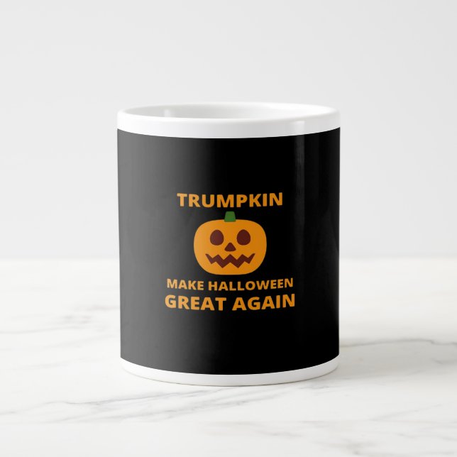 Trumpkin Make Halloween Great Again, Trumpkin Hall Large Coffee Mug (Front)