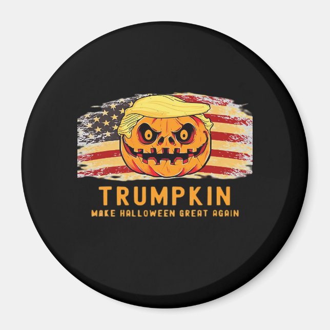 Trumpkin Make Halloween Great Again Us Flag Funny  Magnet (Front)
