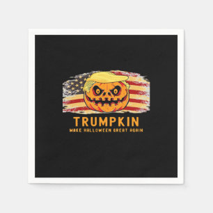 Trumpkin Make Halloween Great Again Us Flag Funny  Napkin