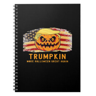 Trumpkin Make Halloween Great Again Us Flag Funny  Notebook