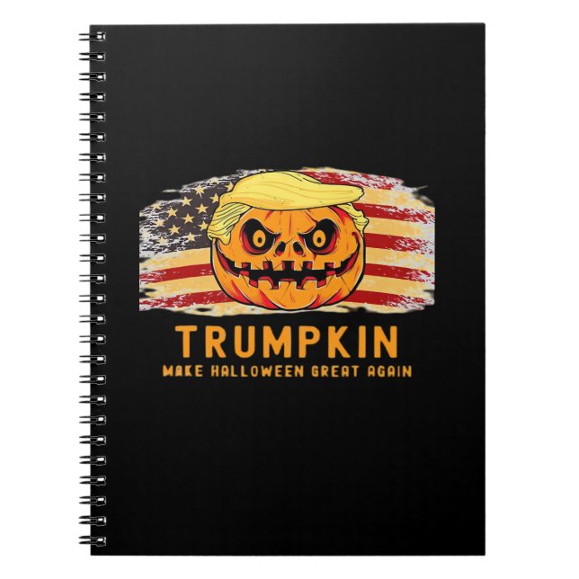 Trumpkin Make Halloween Great Again Us Flag Funny  Notebook (Front)