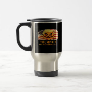 Trumpkin Make Halloween Great Again Us Flag Funny Travel Mug