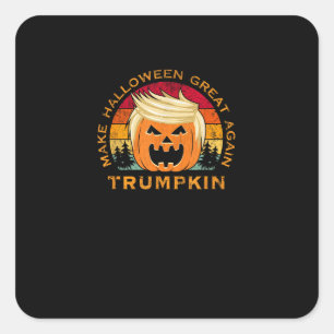 Trumpkin Make Halloween Great Again Vintage Square Sticker