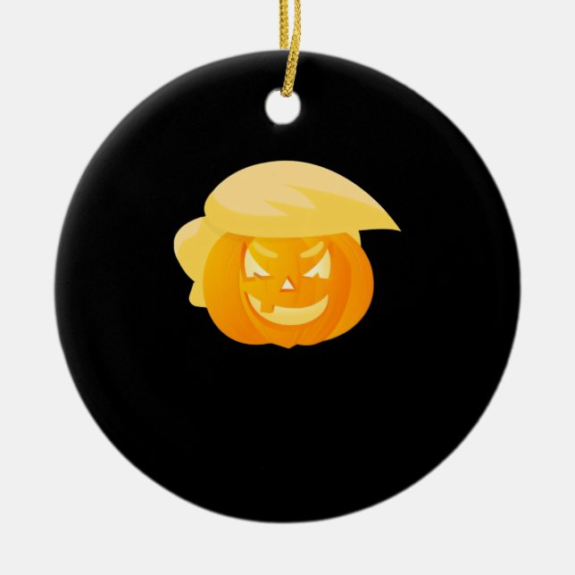 Trumpkin Make Halloween Great  Ceramic Ornament (Front)