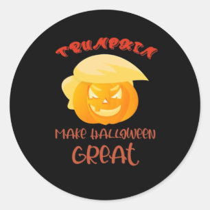 Trumpkin Make Halloween Great Classic Classic Round Sticker