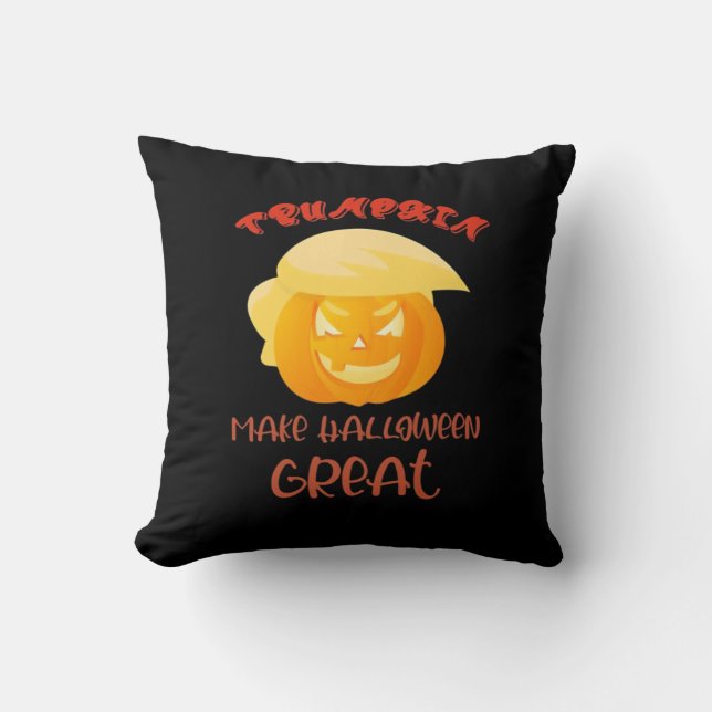 Trumpkin Make Halloween Great Classic Throw Pillow (Front)