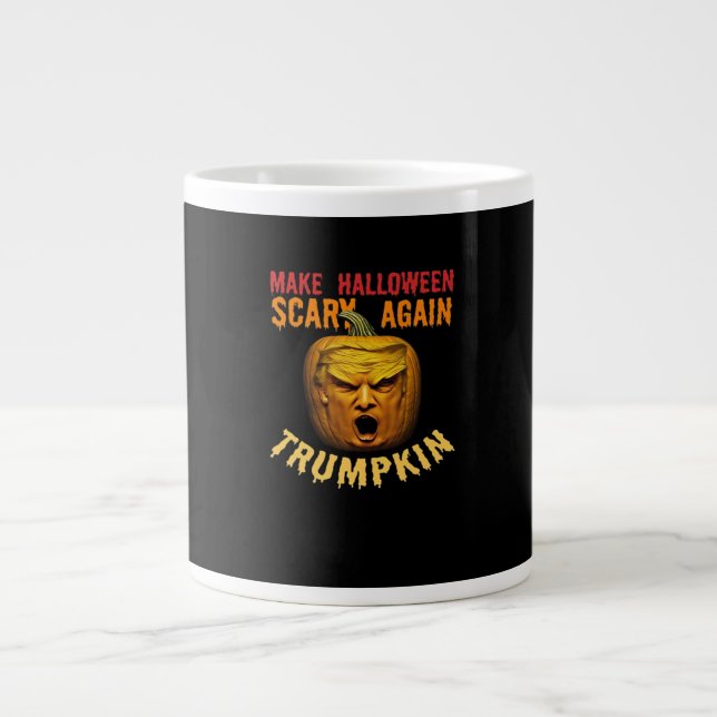Trumpkin Make Halloween Scary Again – Funny Donald Large Coffee Mug (Front)