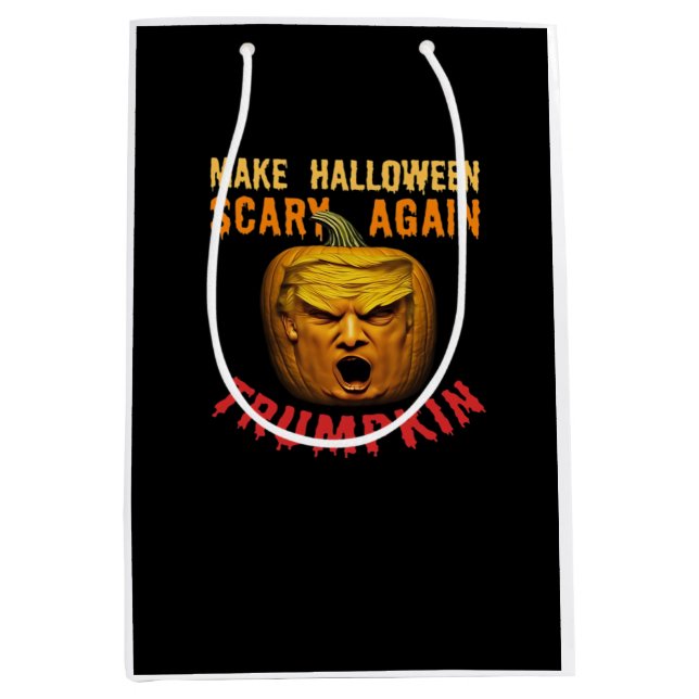 Trumpkin Make Halloween Scary Again – Funny Donald Medium Gift Bag (Front)