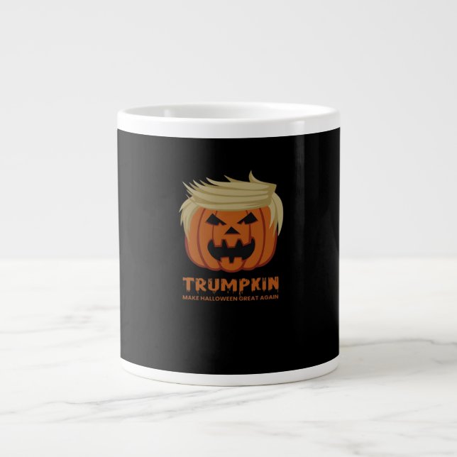 Trumpkin – Make Halloweens Great Again Funny Pumpk Large Coffee Mug (Front)