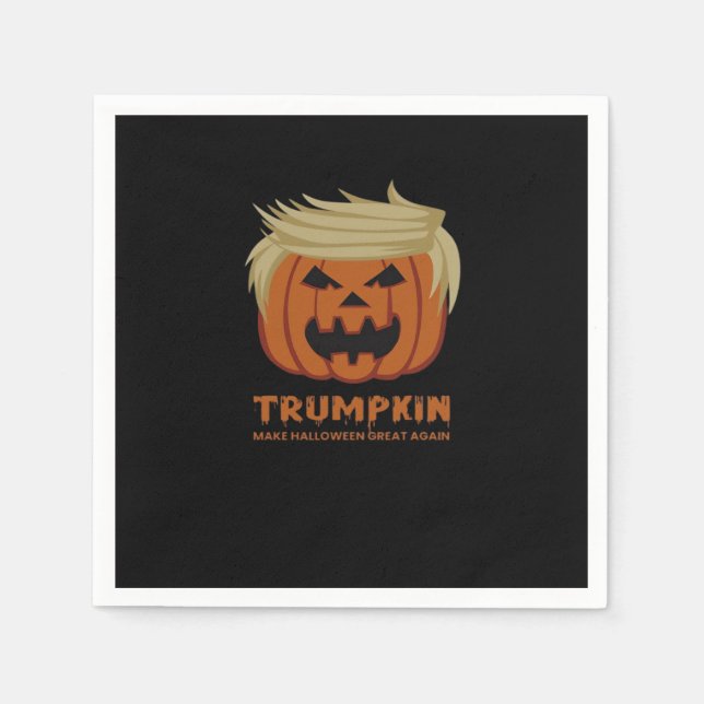 Trumpkin – Make Halloweens Great Again Funny Pumpk Napkin (Front)