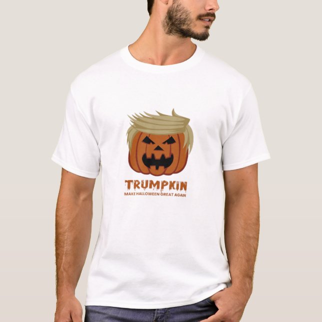 Trumpkin – Make Halloweens Great Again Funny Pumpk T-Shirt (Front)
