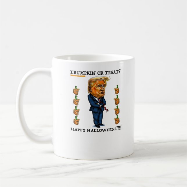 Trumpkin Or Treat Classic Coffee Mug (Left)