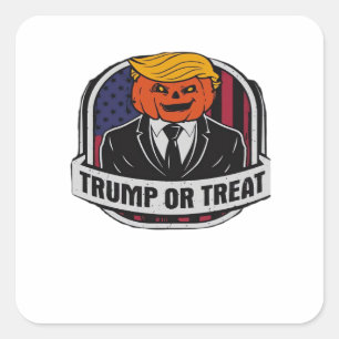 Trumpkin Or Treat Halloween - Political Costume Cl Square Sticker