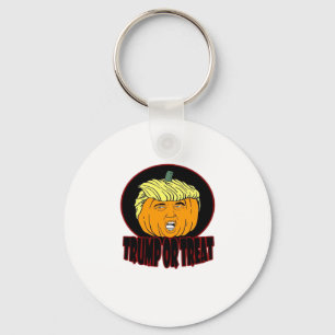 Trumpkin Or Treat Halloween Trumpkin Trick Or Trea Keychain