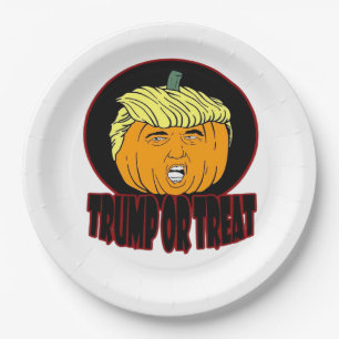 Trumpkin Or Treat Halloween Trumpkin Trick Or Trea Paper Plate