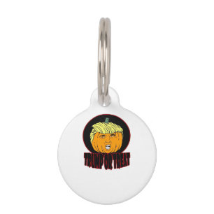 Trumpkin Or Treat Halloween Trumpkin Trick Or Trea Pet Tag