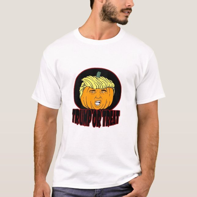 Trumpkin Or Treat Halloween Trumpkin Trick Or Trea T-Shirt (Front)