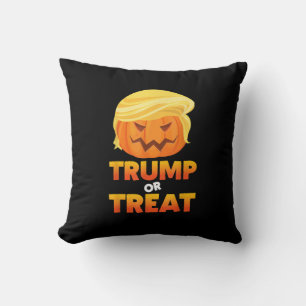 Trumpkin Or Treat Trumpkin Halloween Costume Throw Pillow