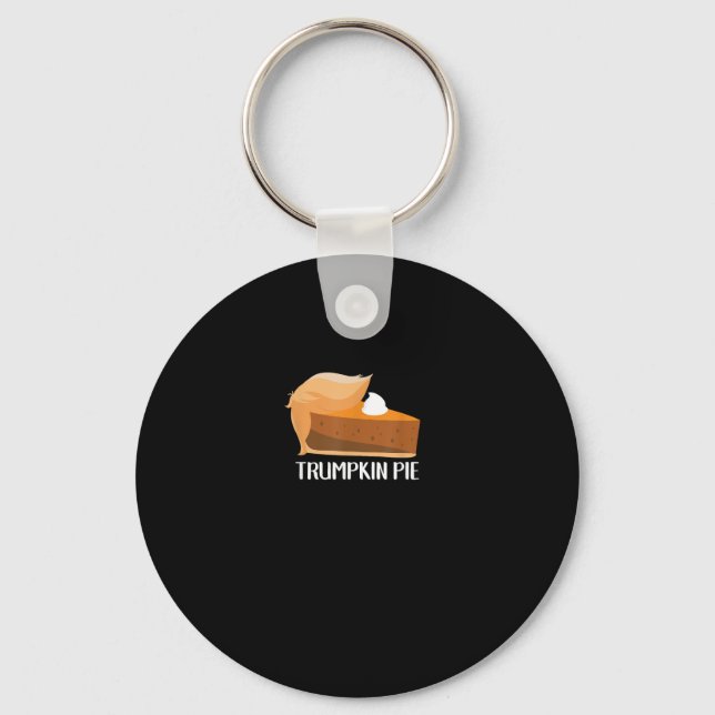 Trumpkin Pie Pumpkin Funny Thanksgiving Keychain (Front)
