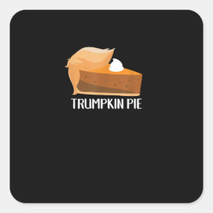 Trumpkin Pie Pumpkin Funny Thanksgiving Square Sticker