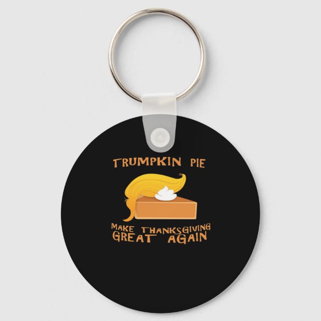 Trumpkin Pie Thanksgiving  Keychain (Front)