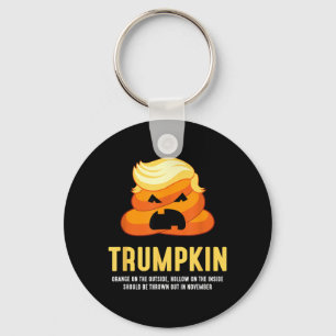 Trumpkin Poop Funny Anti- Halloween Keychain