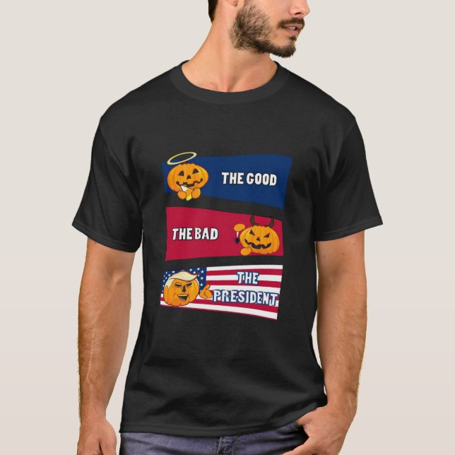 Trumpkin President Halloween T-Shirt (Front)