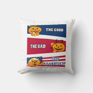 Trumpkin President Halloween Throw Pillow