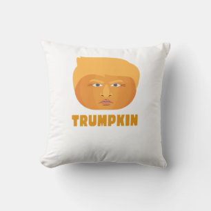 Trumpkin Pumpkin Funny Halloween Design Classic Throw Pillow