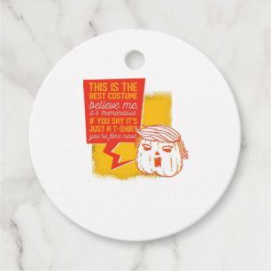 Trumpkin Pumpkin Funny Halloween Quote Favour Tags