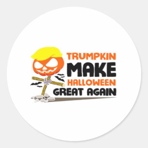 Trumpkin Pumpkin Halloween Classic Classic Round Sticker