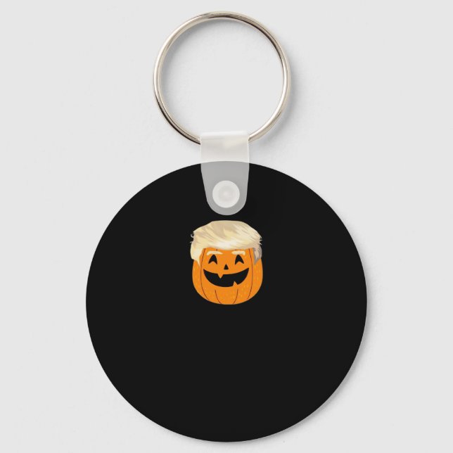 Trumpkin Pumpkin Halloween Classic Keychain (Front)