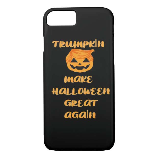 Trumpkin Pumpkin Halloween Design – Funny Autumn Q Case-Mate iPhone Case (Back)