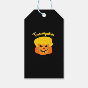 Trumpkin Pumpkin Halloween Design – Retro Slogan Gift Tags