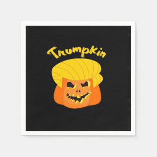 Trumpkin Pumpkin Halloween Design – Retro Slogan  Napkin