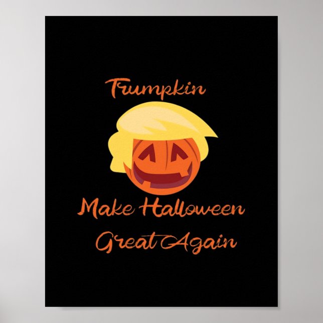 Trumpkin Pumpkin Halloween Design – Spooky Basic S Poster (Front)