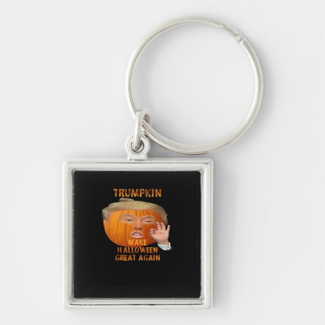 Trumpkin Pumpkin Make Halloween Great Again  Keychain (Front)