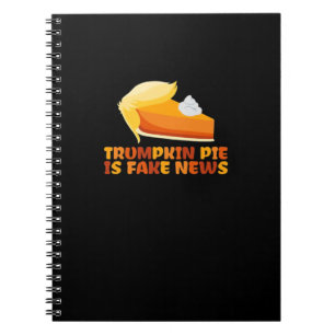 Trumpkin Pumpkin Pie Funny Thanksgiving Fitted Notebook