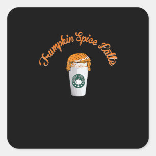 Trumpkin Pumpkin Spice Latte Holiday Coffee Square Sticker