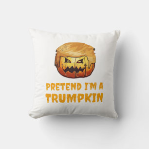 Trumpkin Pumpkin Throw Pillow