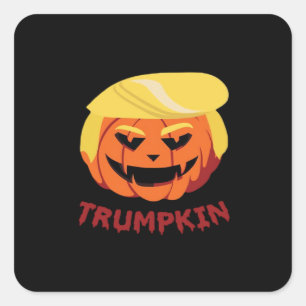Trumpkin Scary Halloween Gift Classic Square Sticker