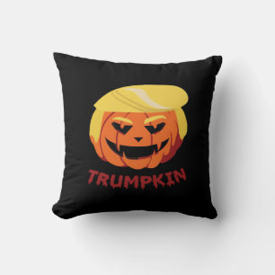 Trumpkin Scary Halloween Gift Classic Throw Pillow
