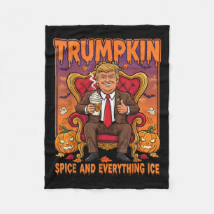 Trumpkin Sce And Everything Ice Thanksgiving Fall Fleece Blanket