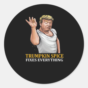 Trumpkin Spice Fixes Everything  Classic Round Sticker