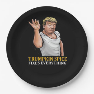 Trumpkin Spice Fixes Everything Paper Plate