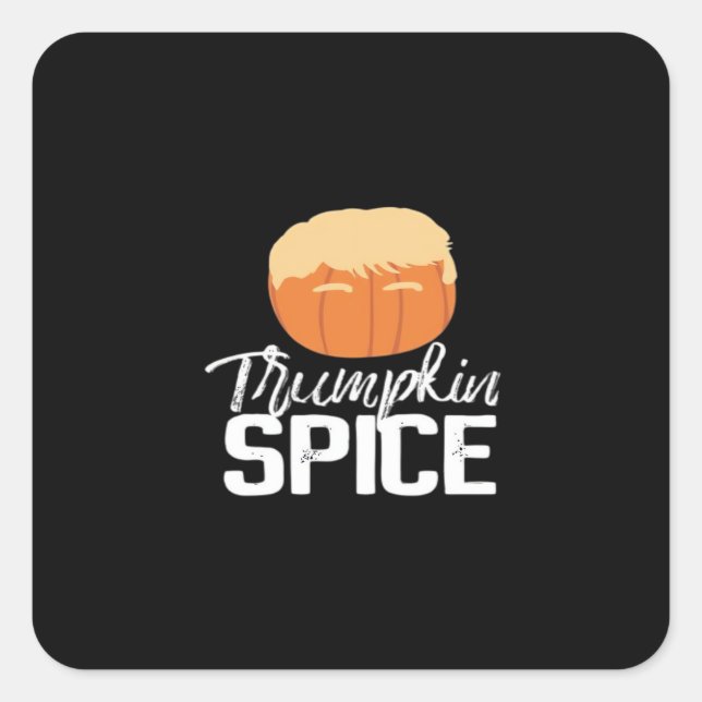 Trumpkin Spice Funny Political Halloween Square Sticker (Front)